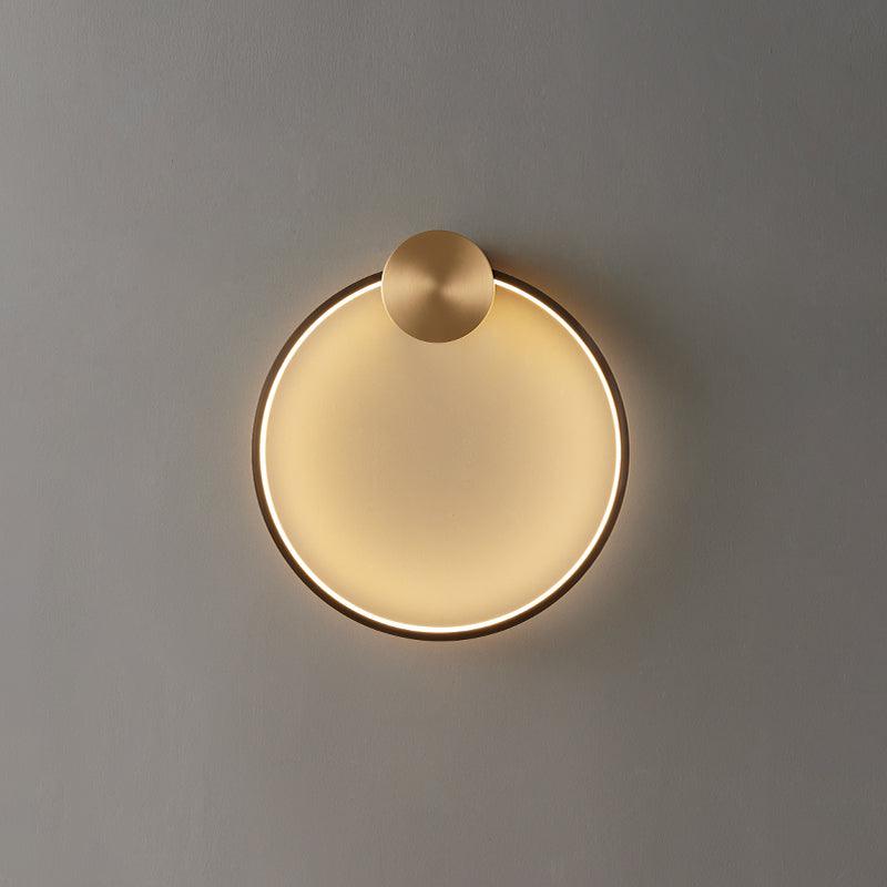 Oriaenne Wall Light Modern Minimalist Ring Shaped LED Brass Metal