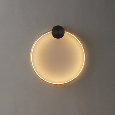 Oriaenne Wall Light Modern Minimalist Ring Shaped LED Brass Metal