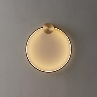 Oriaenne Wall Light Modern Minimalist Ring Shaped LED Brass Metal