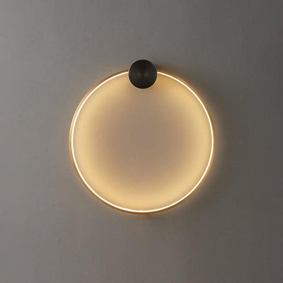 Oriaenne Wall Light Modern Minimalist Ring Shaped LED Brass Metal