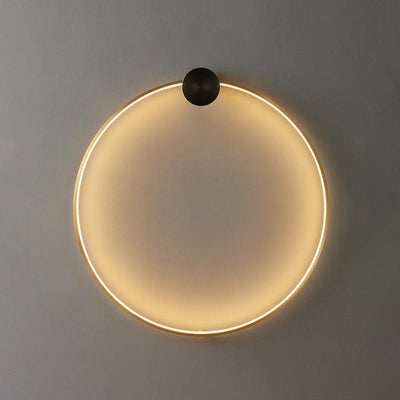 Oriaenne Wall Light Modern Minimalist Ring Shaped LED Brass Metal