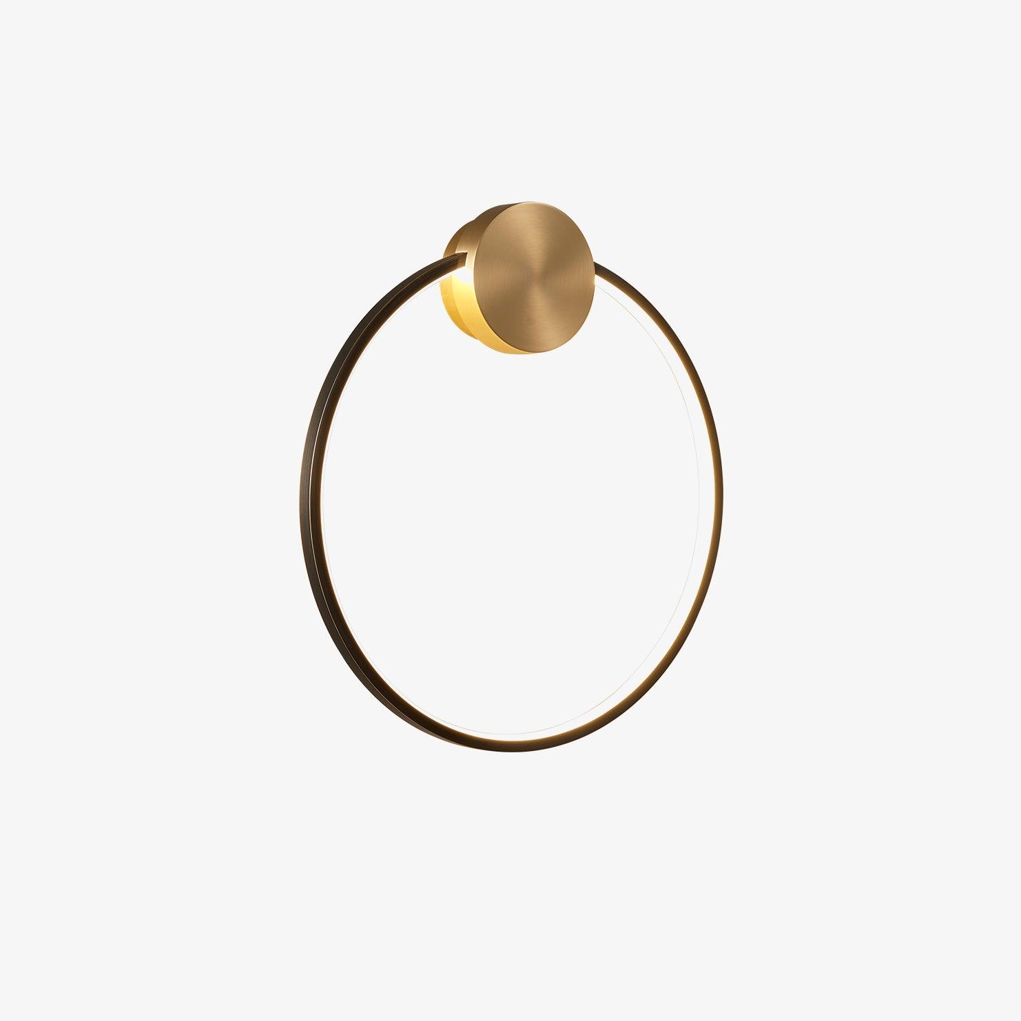 Oriaenne Wall Light Modern Minimalist Ring Shaped LED Brass Metal
