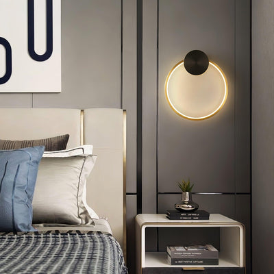 Oriaenne Wall Light Modern Minimalist Ring Shaped LED Brass Metal