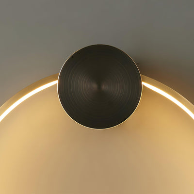 Oriaenne Wall Light Modern Minimalist Ring Shaped LED Brass Metal