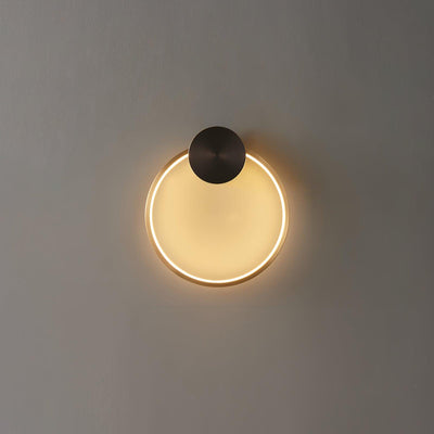 Oriaenne Wall Light Modern Minimalist Ring Shaped LED Brass Metal