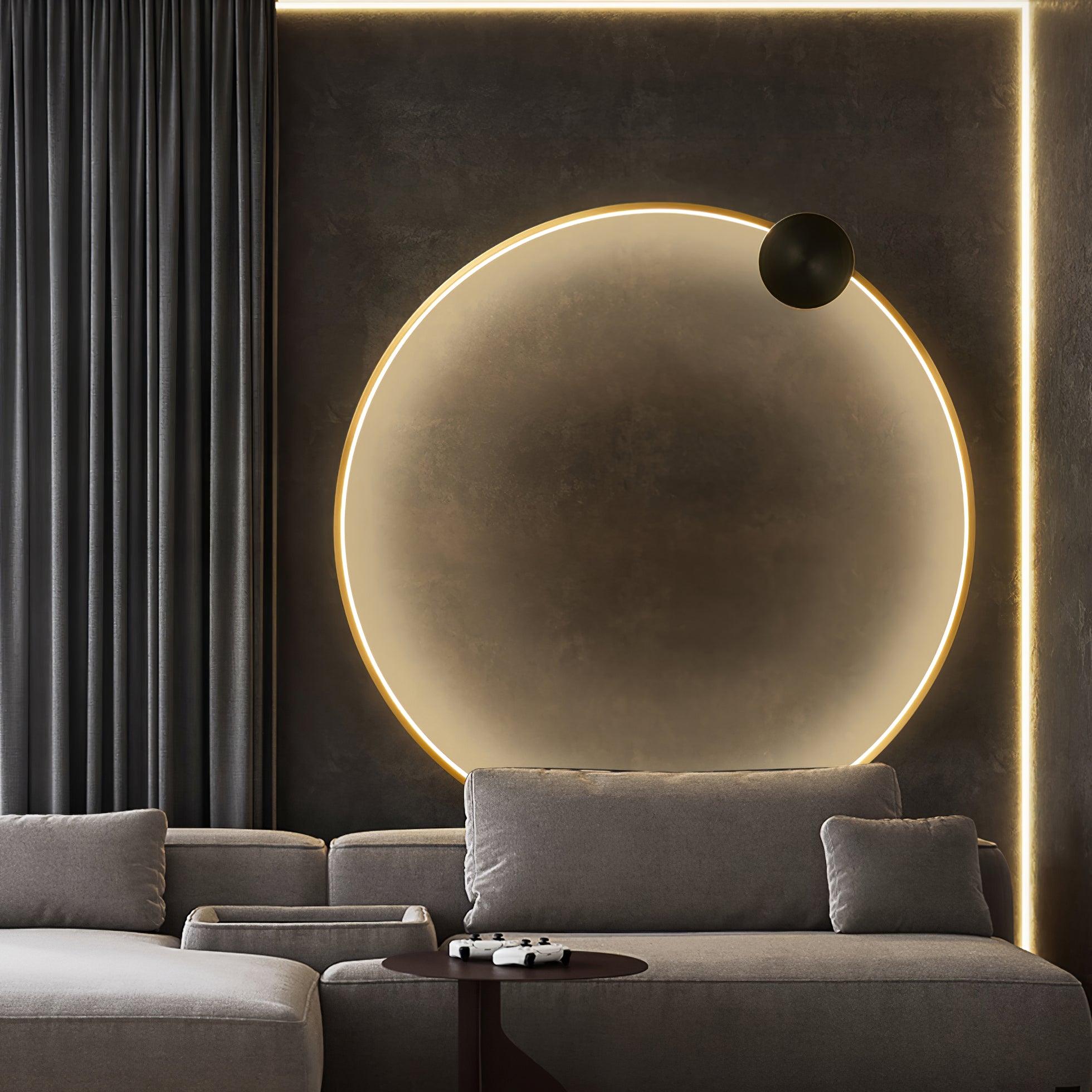 Oriaenne Wall Light Modern Minimalist Ring Shaped LED Brass Metal