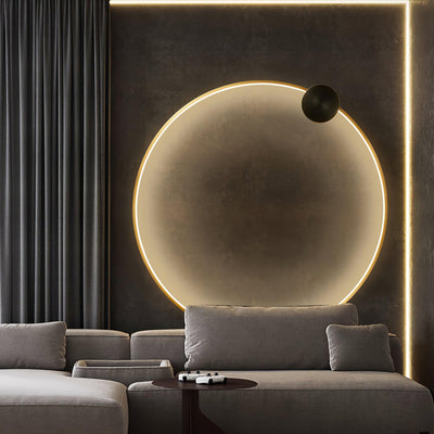 Oriaenne Wall Light Modern Minimalist Ring Shaped LED Brass Metal