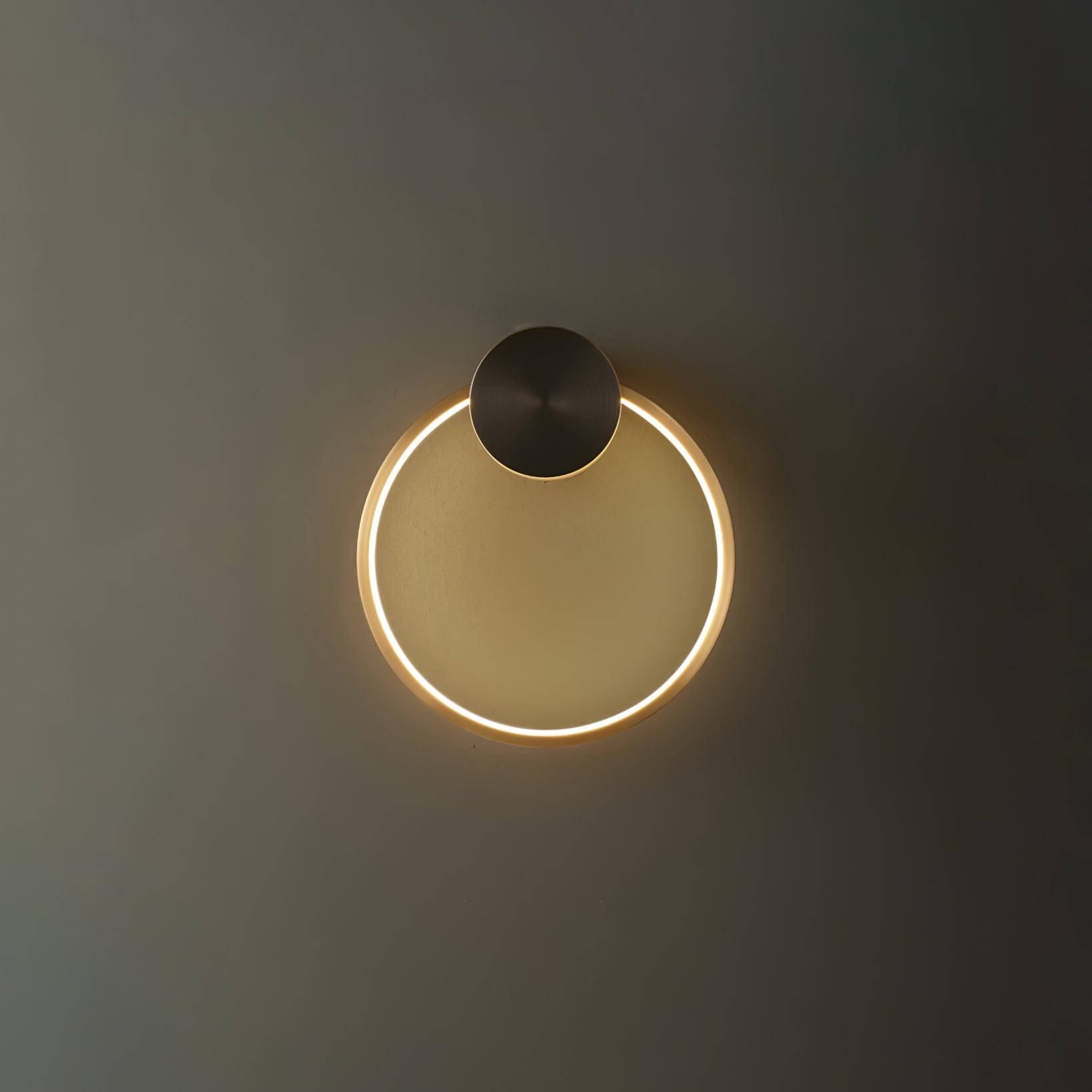 Oriaenne Wall Light Modern Minimalist Ring Shaped LED Brass Metal