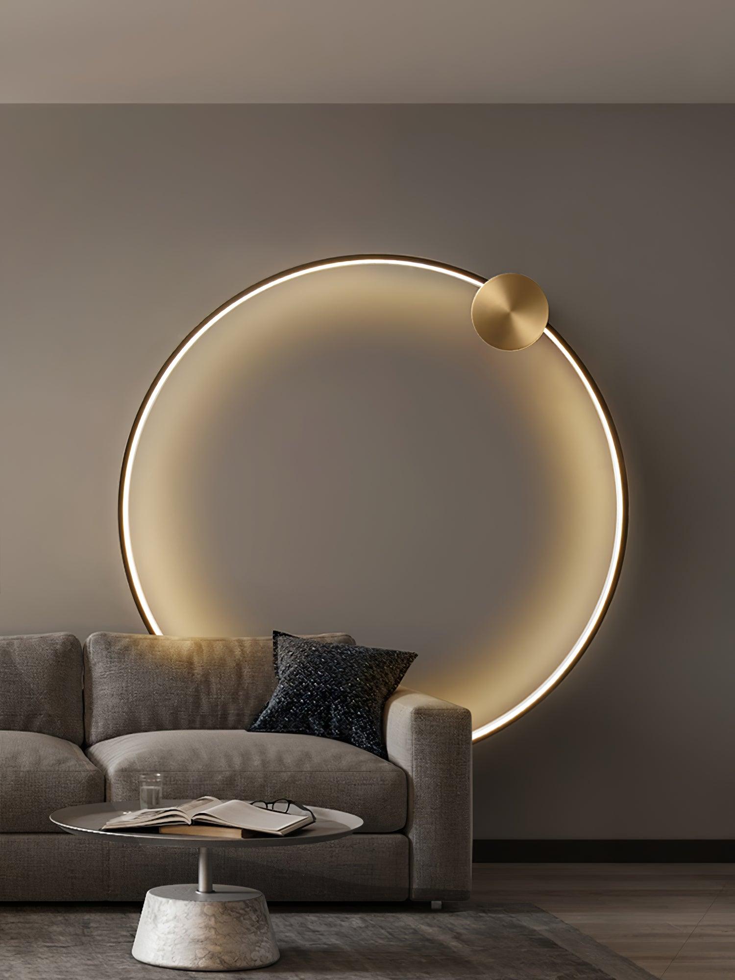 Oriaenne Wall Light Modern Minimalist Ring Shaped LED Brass Metal
