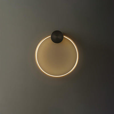 Oriaenne Wall Light Modern Minimalist Ring Shaped LED Brass Metal