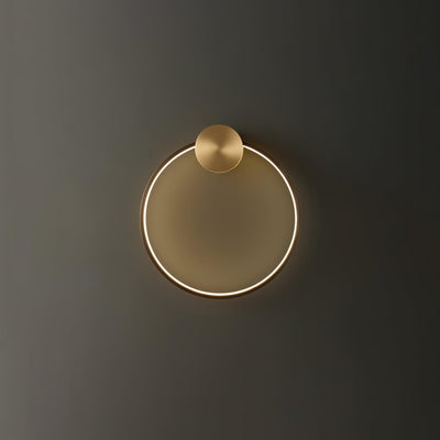 Oriaenne Wall Light Modern Minimalist Ring Shaped LED Brass Metal