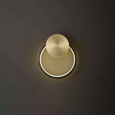 Oriaenne Wall Light Modern Minimalist Ring Shaped LED Brass Metal