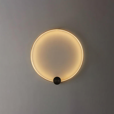Oriaenne Wall Light Modern Minimalist Ring Shaped LED Brass Metal
