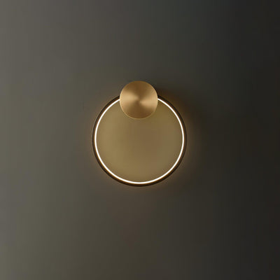 Oriaenne Wall Light Modern Minimalist Ring Shaped LED Brass Metal