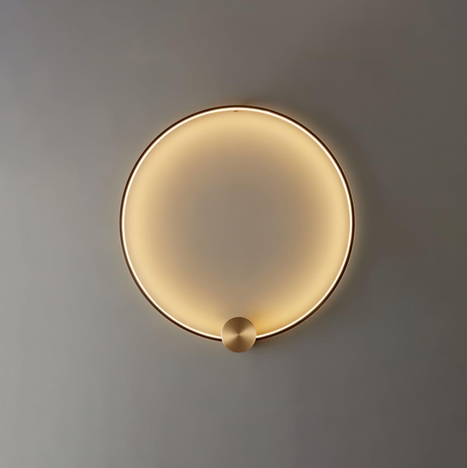 Oriaenne Wall Light Modern Minimalist Ring Shaped LED Brass Metal