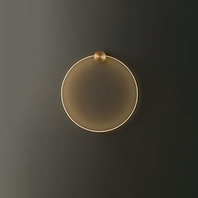 Oriaenne Wall Light Modern Minimalist Ring Shaped LED Brass Metal