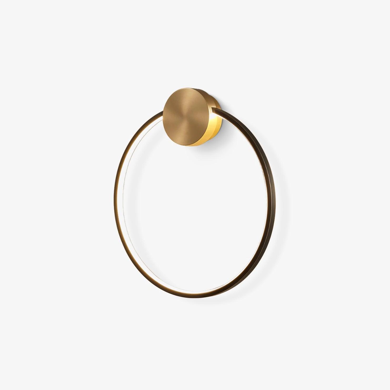 Oriaenne Wall Light Modern Minimalist Ring Shaped LED Brass Metal
