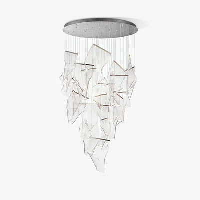 Lucuian Chandelier Acrylic LED Abstract Floating