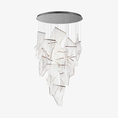 Lucuian Chandelier Acrylic LED Abstract Floating