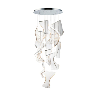 Lucuian Chandelier Acrylic LED Abstract Floating