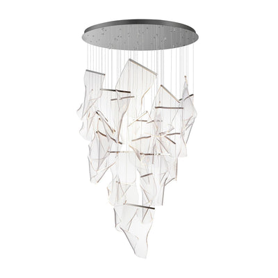 Lucuian Chandelier Acrylic LED Abstract Floating