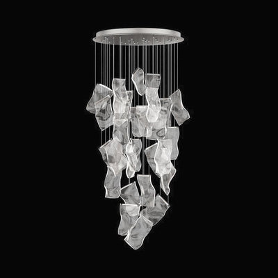 Lucuian Chandelier Acrylic LED Abstract Floating
