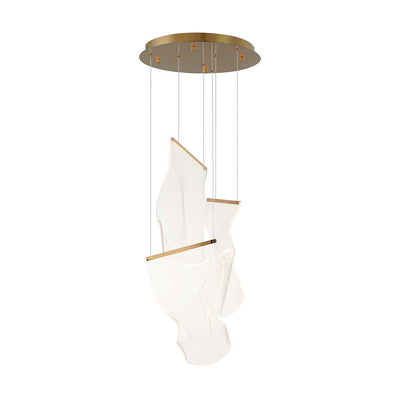 Lucuian Chandelier Acrylic LED Abstract Floating