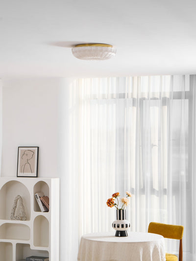 Delafield Ripple Glass Flush Mount Ceiling Light