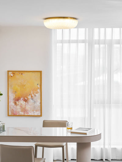 Delafield Ripple Glass Flush Mount Ceiling Light