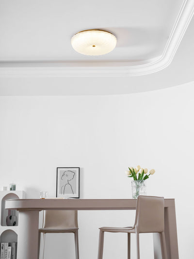 Delafield Ripple Glass Flush Mount Ceiling Light