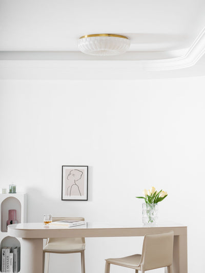 Delafield Ripple Glass Flush Mount Ceiling Light