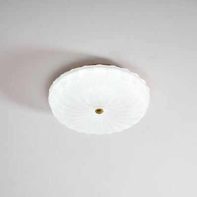 Delafield Ripple Glass Flush Mount Ceiling Light