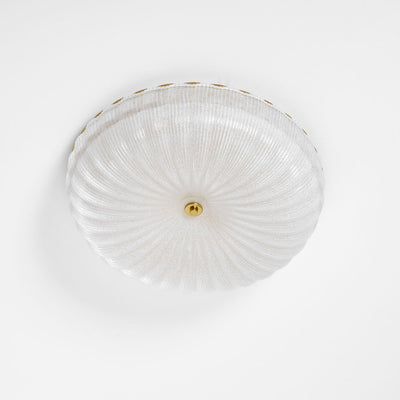 Delafield Ripple Glass Flush Mount Ceiling Light