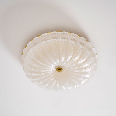 Delafield Ripple Glass Flush Mount Ceiling Light