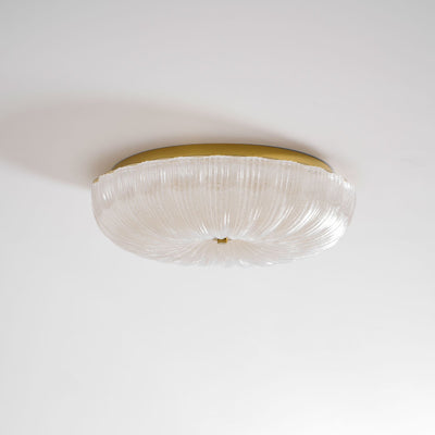 Delafield Ripple Glass Flush Mount Ceiling Light