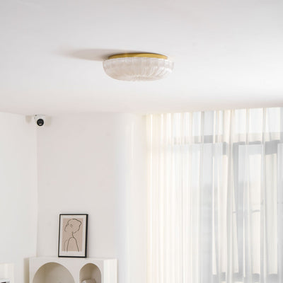 Delafield Ripple Glass Flush Mount Ceiling Light