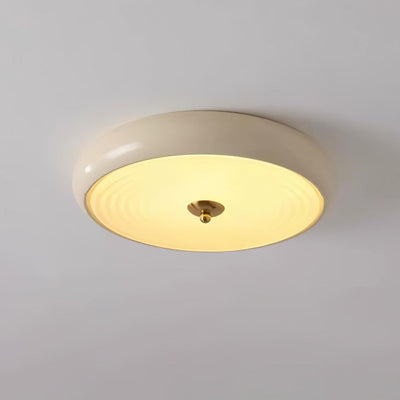 Utheara Modern Minimalist Ripple Cream Glass Ceiling Lamp