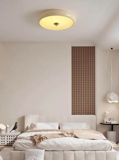 Utheara Modern Minimalist Ripple Cream Glass Ceiling Lamp