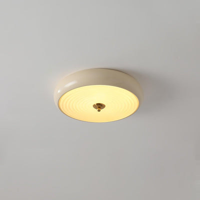 Utheara Modern Minimalist Ripple Cream Glass Ceiling Lamp
