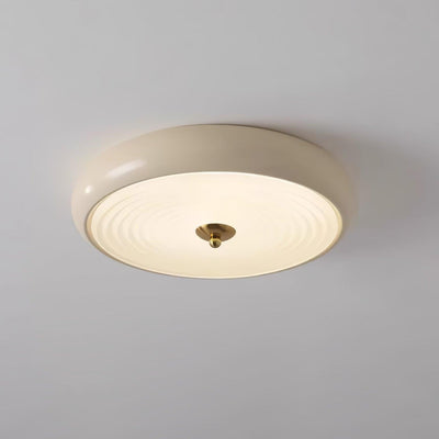 Utheara Modern Minimalist Ripple Cream Glass Ceiling Lamp