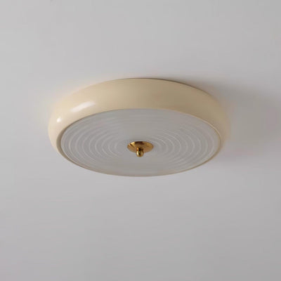 Utheara Modern Minimalist Ripple Cream Glass Ceiling Lamp