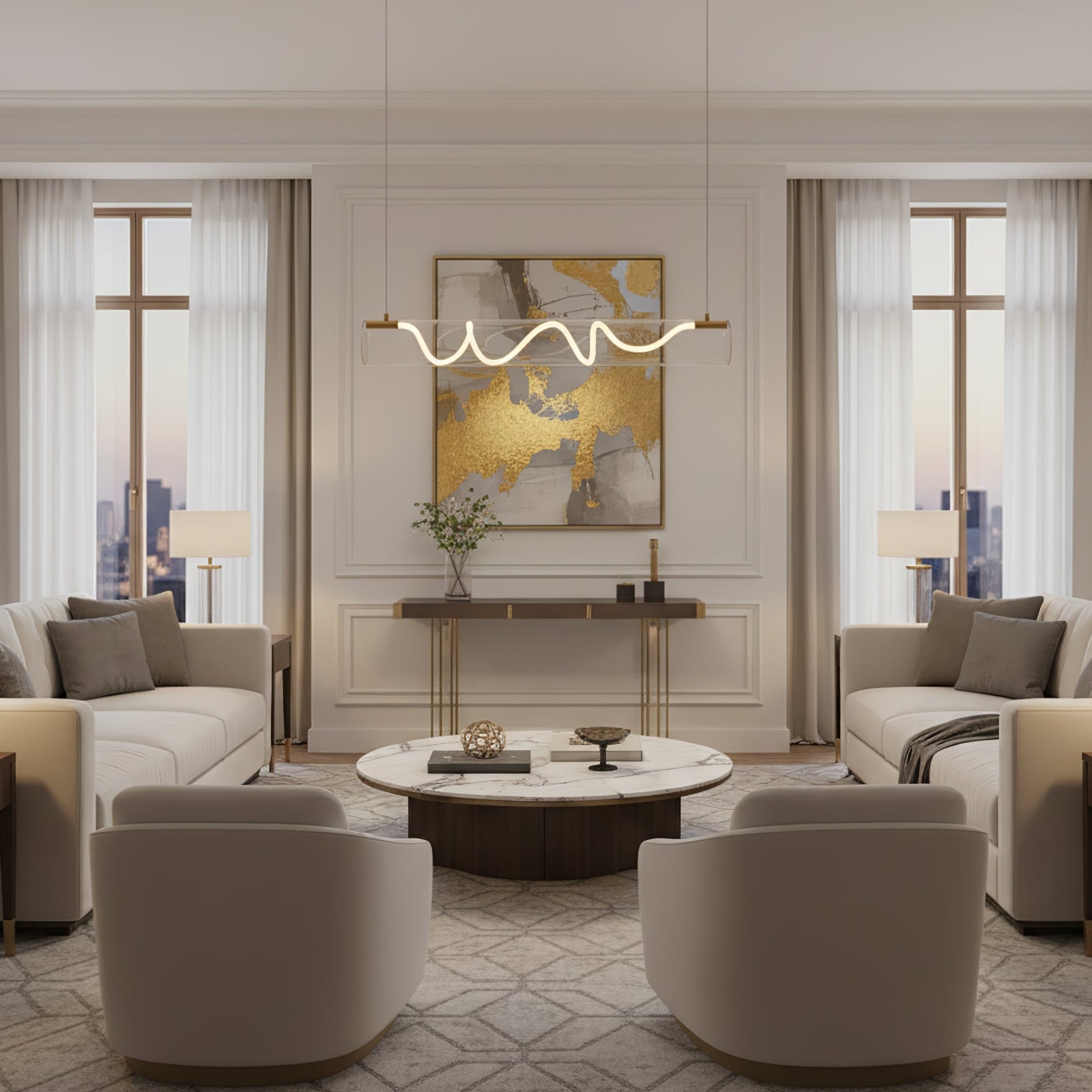Ripple Linear Pendant Lamp