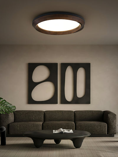 Aurdoreth Modern Minimalist Ripple Wood Ceiling Light