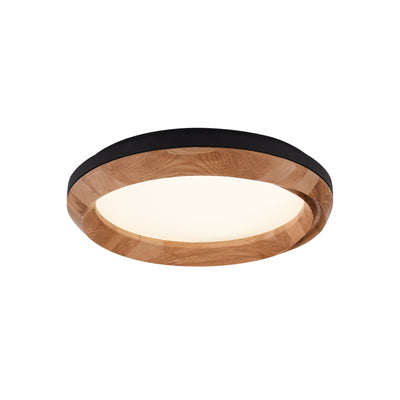 Aurdoreth Modern Minimalist Ripple Wood Ceiling Light