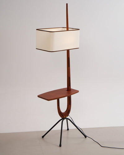 Vemara Mid Century Wood Floor Lamp