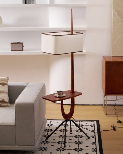 Vemara Mid Century Wood Floor Lamp