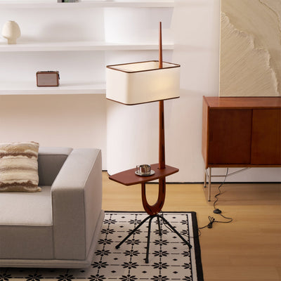 Vemara Mid Century Wood Floor Lamp