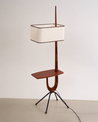 Vemara Mid Century Wood Floor Lamp