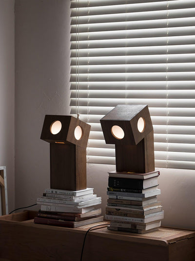 Geo Modern Wood Table Lamp