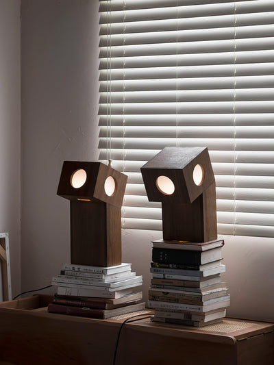 Geo Modern Wood Table Lamp